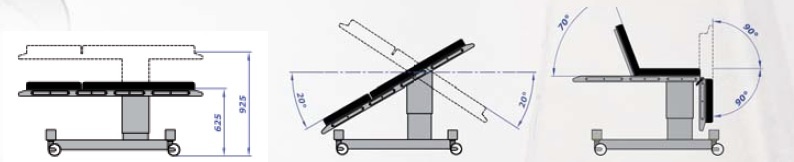 Multifunktionaler U-Shape Stretcher für C-Bogen (Hydraulik)